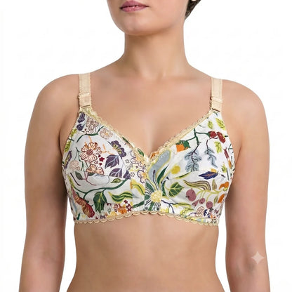 Pack of 5 Printed Cotton Bras in Random Prints-Soft & Premium