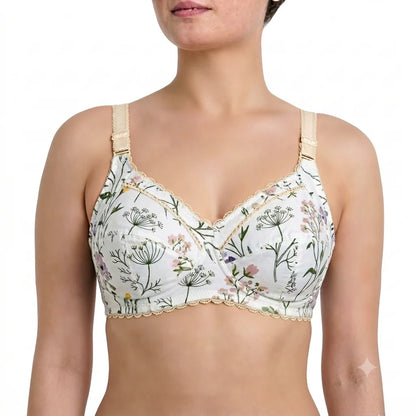 Pack of 5 Printed Cotton Bras in Random Prints-Soft & Premium