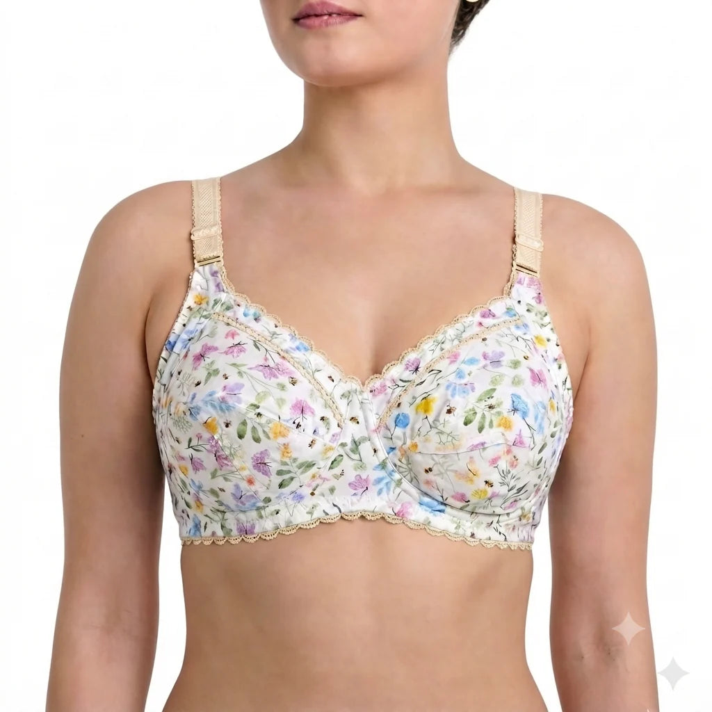 Pack of 5 Printed Cotton Bras in Random Prints-Soft & Premium