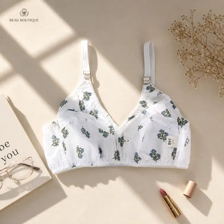 Pack Of 4 Ultra Soft Cotton Fabric Style Printed-Bra