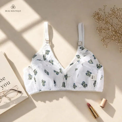 Pack Of 4 Ultra Soft Cotton Fabric Style Printed-Bra