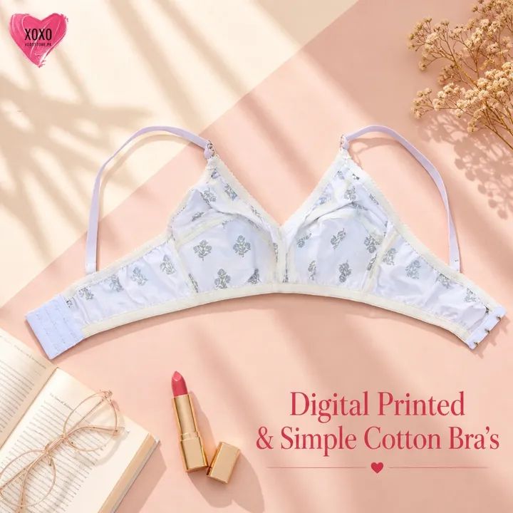 Pack Of 4 Ultra Soft Cotton Fabric Style Printed-Bra
